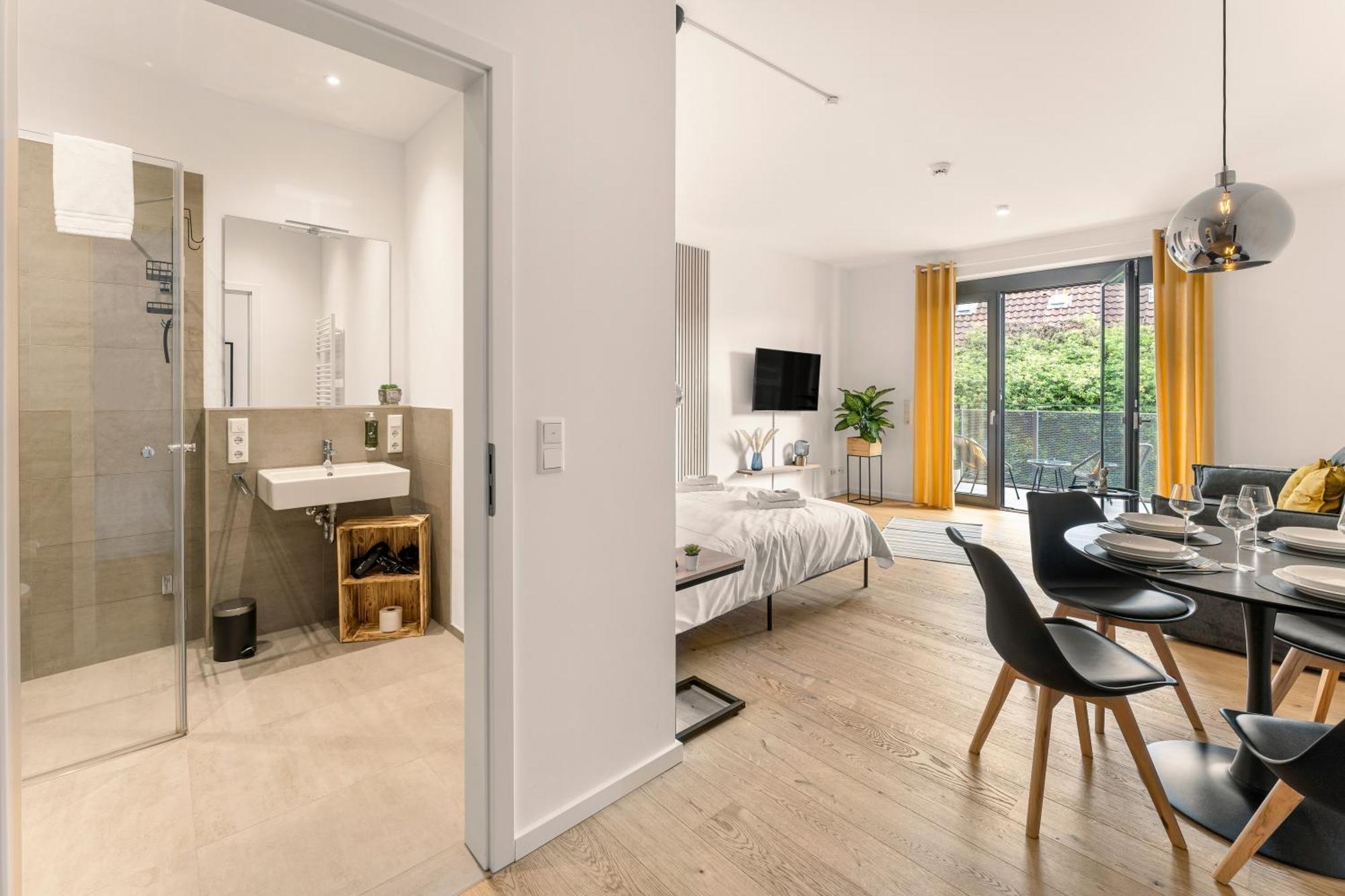 Modernes Apartment Im Kaiserkiez Olsztyn Bagian luar foto